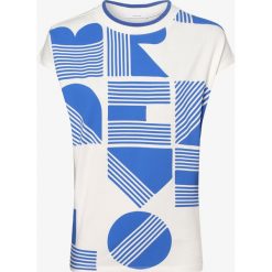 Opus - T-shirt damski – Salpha, niebieski. Niebieskie t-shirty damskie Opus, z nadrukiem, wizytowe, bez kołnierzyka. Za 199,95 zł.