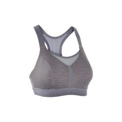 Stanik Do Biegania Comfort Szaro-Różowy. Szare biustonosze sportowe damskie KALENJI, l, bez wzorów, z elastanu, do biegania. Za 69,99 zł.
