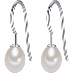 Srebrne kolczyki z perłą słodkowodną. Białe kolczyki damskie Pearls Special, z perłą, srebrne, z zapięciem typu bigiel. W wyprzedaży za 68,95 zł.