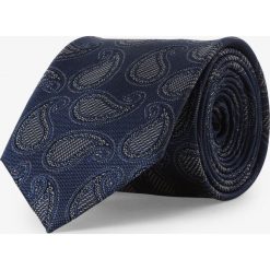 Andrew James New York - Męski krawat z jedwabiu, niebieski. Niebieskie krawaty męskie Andrew James New York, bez wzorów, z jedwabiu, eleganckie. Za 149,95 zł.