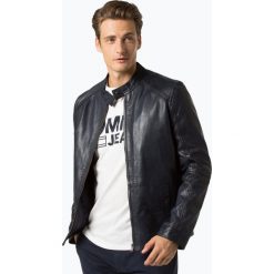 Mc Earl - Męska kurtka skórzana, niebieski. Niebieskie kurtki męskie marki Mc Earl, m, eleganckie. Za 399,95 zł.