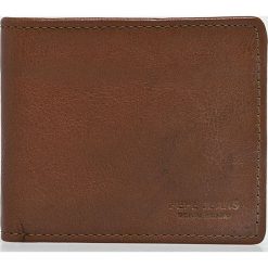 Pepe Jeans - Portfel skórzany. Pomarańczowe portfele męskie Pepe Jeans, bez wzorów, z jeansu. W wyprzedaży za 129,90 zł.