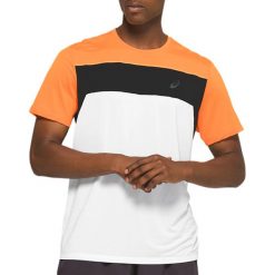 Asics Race SS Top Tee 2011A781-100. Białe t-shirty męskie Asics, m, bez wzorów, z poliesteru, bez kołnierzyka. W wyprzedaży za 109,99 zł.