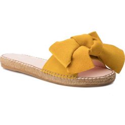 Espadryle MANEBI - Sandals With Bow M 2.2 J0 Sunny Yellow. Żółte espadryle damskie Manebi, z aplikacjami, z zamszu, bez obcasa. W wyprzedaży za 319,00 zł.