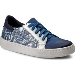 Sneakersy EDEO - 3036-764/763/760/722 Niebieski/Lak.Pop/Kwiat. Niebieskie półbuty damskie Edeo, ze skóry. W wyprzedaży za 199,00 zł.