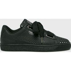 Puma - Buty Basket Heart Ath Lux. Czarne buty sportowe damskie Puma, bez wzorów, ze skóry, sportowe. W wyprzedaży za 239,90 zł.
