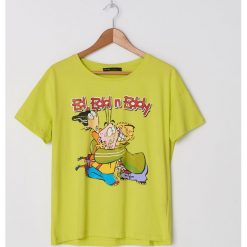 Koszulka z nadrukiem Ed, Edd n Eddy - Zielony. Zielone koszulki damskie House, s, z nadrukiem, bez kołnierzyka, bez rękawów. Za 39,99 zł.