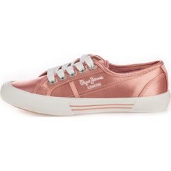 Pepe Jeans tenisówki damskie Aberlady Smart 38 łososiowe. Różowe trampki i tenisówki damskie Pepe Jeans, bez wzorów, z jeansu, bez zapięcia. Za 265,00 zł.