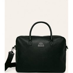 Armani Exchange - Torba. Czarne torby męskie skórzane Armani Exchange, w paski, z poliesteru. Za 649,90 zł.