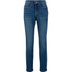 Dżinsy ze stretchem z klasycznego denimu BOOTCUT bonprix niebieski denim. Niebieskie jeansy damskie bonprix, z jeansu. Za 109,99 zł.