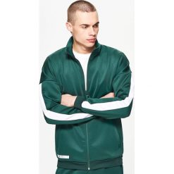 Bluzy męskie: Bluza sportowa z lampasem - Khaki
