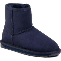 Buty EMU AUSTRALIA - Stinger Mini W10003 Midnight. Niebieskie kozaki damskie EMU Australia, ze skóry, bez obcasa, bez zapięcia. Za 649,00 zł.