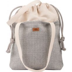Torebka worek "DUOBAG" materiałowa, kremowo-szary melanż. Szare torebki worki damskie me&BAGS, bez wzorów, z tkaniny, duże, bez dodatków. Za 219,00 zł.