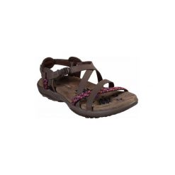 Sandały sportowe Skechers REGGAE SLIM - VACAY. Pomarańczowe sandały damskie Skechers, bez wzorów, sportowe, bez obcasa, bez zapięcia. Za 229,14 zł.
