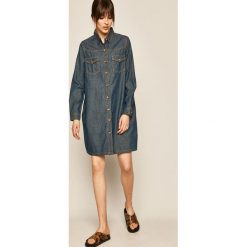 Medicine - Sukienka Boho Breeze. Niebieskie sukienki damskie MEDICINE, na co dzień, s, bez wzorów, z bawełny, casualowe, bez kołnierzyka, z długim rękawem, długie, mini, proste. Za 119,90 zł.