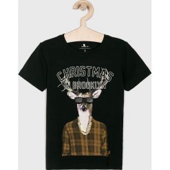 Name it - T-shirt dziecięcy 116-152 cm. Czarne t-shirty chłopięce marki Name it, z nadrukiem, z elastanu, bez rękawów. Za 59,90 zł.