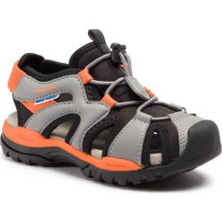 Sandały GEOX - J Borealis B. C J920RC 01554 C0038 S Black/Orange. Szare sandały chłopięce Geox, z materiału. W wyprzedaży za 199,00 zł.