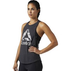 Bluzki ażurowe: Reebok Koszulka damska Burnout grafitowa r. M (BR2668)