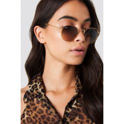 Ray-Ban Okulary przeciwsłoneczne Metal Round 1 - Brown. Brązowe okulary przeciwsłoneczne damskie aviatory Ray-Ban, okrągłe. Za 688,95 zł.