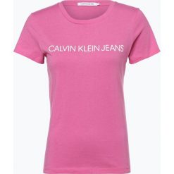 Calvin Klein Jeans - T-shirt damski, różowy. Czerwone t-shirty damskie Calvin Klein Jeans, s, z jeansu. Za 129,95 zł.
