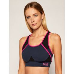 Biustonosz top EA7 Emporio Armani 6HTH53 TJ8GZ 1554. Niebieskie biustonosze EA7 Emporio Armani, bez wzorów. Za 299,00 zł.