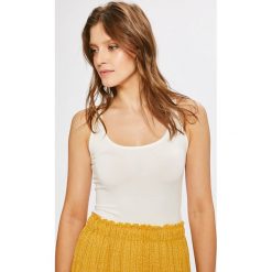 Answear - Top Stripes Vibes. Brązowe bluzki damskie marki ANSWEAR, s, z elastanu, casualowe, z okrągłym kołnierzem, bez rękawów. W wyprzedaży za 49,90 zł.