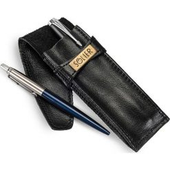 Skórzane etui na długopisy, pióro SOLIER SA12 czarne - Czarny. Czarne etui męskie Solier, ze skóry. Za 39,99 zł.