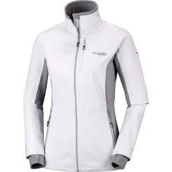 Kurtka funkcyjna "Titan Ridge" w kolorze biało-szarym. Szare kurtki damskie Columbia, xl, bez wzorów, bez kaptura. W wyprzedaży za 309,95 zł.