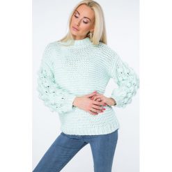 Sweter z półgolfem miętowy MISC4150. Zielone swetry klasyczne damskie marki Fasardi. Za 149,00 zł.
