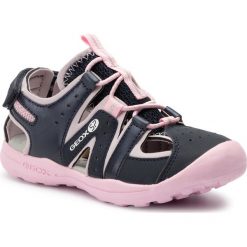 Sandały GEOX - J Vaniett G. C J926AC 05015 CF48T S Navy/Lt Pink. Niebieskie sandały dziewczęce Geox, ze skóry ekologicznej, bez zapięcia. W wyprzedaży za 149,00 zł.