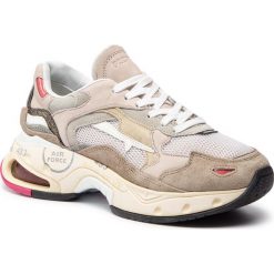 Sneakersy PREMIATA - Sharky-D 0008 Beżowy Kolorowy. Brązowe półbuty damskie marki Premiata, na co dzień, bez wzorów, ze skóry, bez obcasa, na płaskiej podeszwie, bez zapięcia. Za 1389,00 zł.