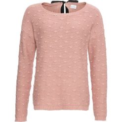Sweter z kokardą bonprix stary jasnoróżowy. Czerwone swetry klasyczne damskie bonprix, z kokardą. Za 79,99 zł.