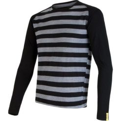 Sensor Bluzka Merino Wool Active M Black Stripes XXL. Czarne koszulki męskie termoaktywne Sensor, xxl, bez wzorów, z wełny, z długim rękawem. Za 209,00 zł.