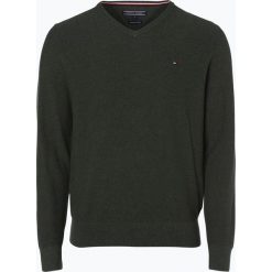 Swetry klasyczne męskie: Tommy Hilfiger – Sweter męski, zielony