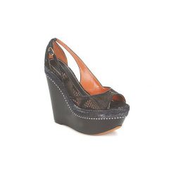 Sandały Missoni TM14. Czarne sandały damskie Missoni, bez wzorów, bez obcasa, bez zapięcia. W wyprzedaży za 2175,20 zł.
