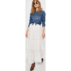 Pepe Jeans - Spódnica Haty. Niebieskie spódniczki damskie Pepe Jeans, s, bez wzorów, z bawełny, maxi, rozkloszowane. Za 359,90 zł.