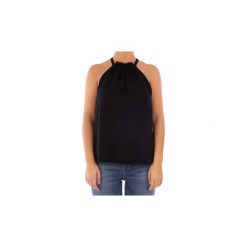 Bluzki Manila Grace TOP SCOLLO AMERICANA. Czarne bluzki damskie Manila Grace, bez wzorów, bez kołnierzyka. Za 587,37 zł.