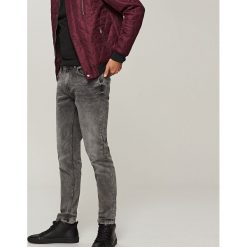 Jeansy męskie: Jeansy slim fit – Szary