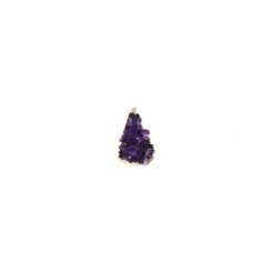 Naszyjnik VIOLLE- mosiądz, ametyst fiolet. Fioletowe naszyjniki damskie Cosmostones, z agatem, pozłacane. Za 179,00 zł.