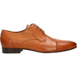 Półbuty PORFIRIO. Pomarańczowe buty wizytowe męskie Gino Rossi, na ślub cywilny, bez wzorów, ze skóry, eleganckie, bez zapięcia. Za 539,90 zł.
