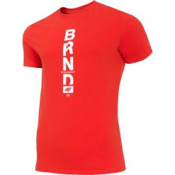 T-shirt męski TSM251 - czerwony. Czerwone koszulki męskie 4f, m, bez wzorów, z bawełny, bez kołnierzyka, bez rękawów. Za 49,99 zł.