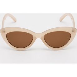 Okulary przeciwsłoneczne w stylu retro - Beżowy. Brązowe okulary przeciwsłoneczne damskie Sinsay, retro. Za 14,99 zł.