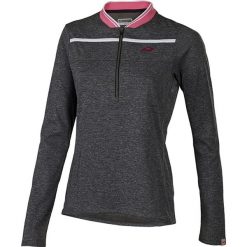 Bluza funkcyjna "Off Duty" w kolorze antracytowo-różowym. Szare bluzy damskie Protective, z materiału, krótkie. W wyprzedaży za 134,95 zł.
