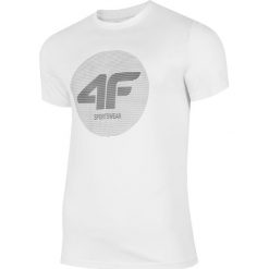 T-shirt męski TSM248 - biały. Koszulki męskie 4f. W wyprzedaży za 39,99 zł.