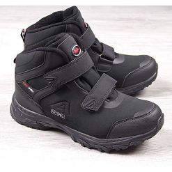 Buty trekkingowe wodoodporne czarne American Club. Czarne buty sportowe damskie American CLUB, bez wzorów, sportowe. Za 129,99 zł.