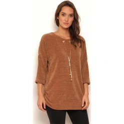 Sweter "Bony" w kolorze karmelowym. Pomarańczowe swetry damskie Manoukian, m, z wełny. W wyprzedaży za 109,95 zł.