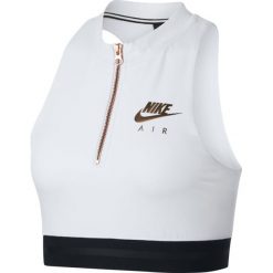 KOSZULKA W NSW AIR TANK CROP. Szare koszulki damskie Nike, bez wzorów, z bawełny, bez kołnierzyka. Za 72,99 zł.