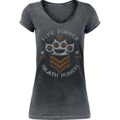 Bluzki damskie: Five Finger Death Punch Chevron Koszulka damska ciemnoszary