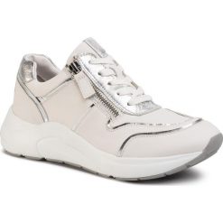 Sneakersy CAPRICE - 9-23704-24 White/Silver 191. Białe półbuty damskie Caprice, na co dzień, bez wzorów, ze skóry, bez obcasa, na płaskiej podeszwie, bez zapięcia. Za 349,00 zł.