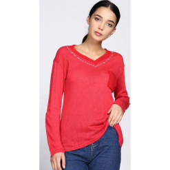 Czerwona Bluzka Know That. Czerwone bluzki longsleeves marki Born2be, xl. Za 29,99 zł.